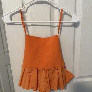 Zara Orange Knit Top